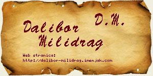 Dalibor Milidrag vizit kartica